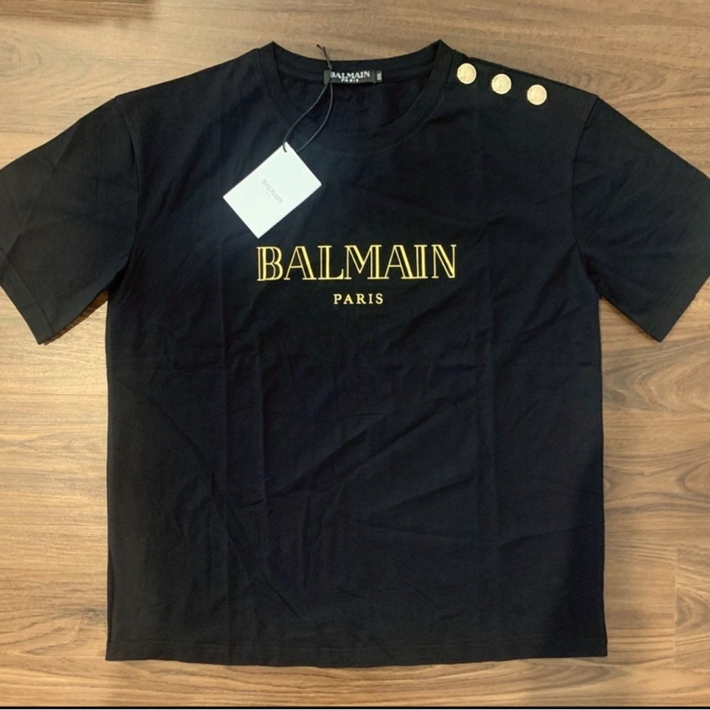 Balmain Metallic T Shirt